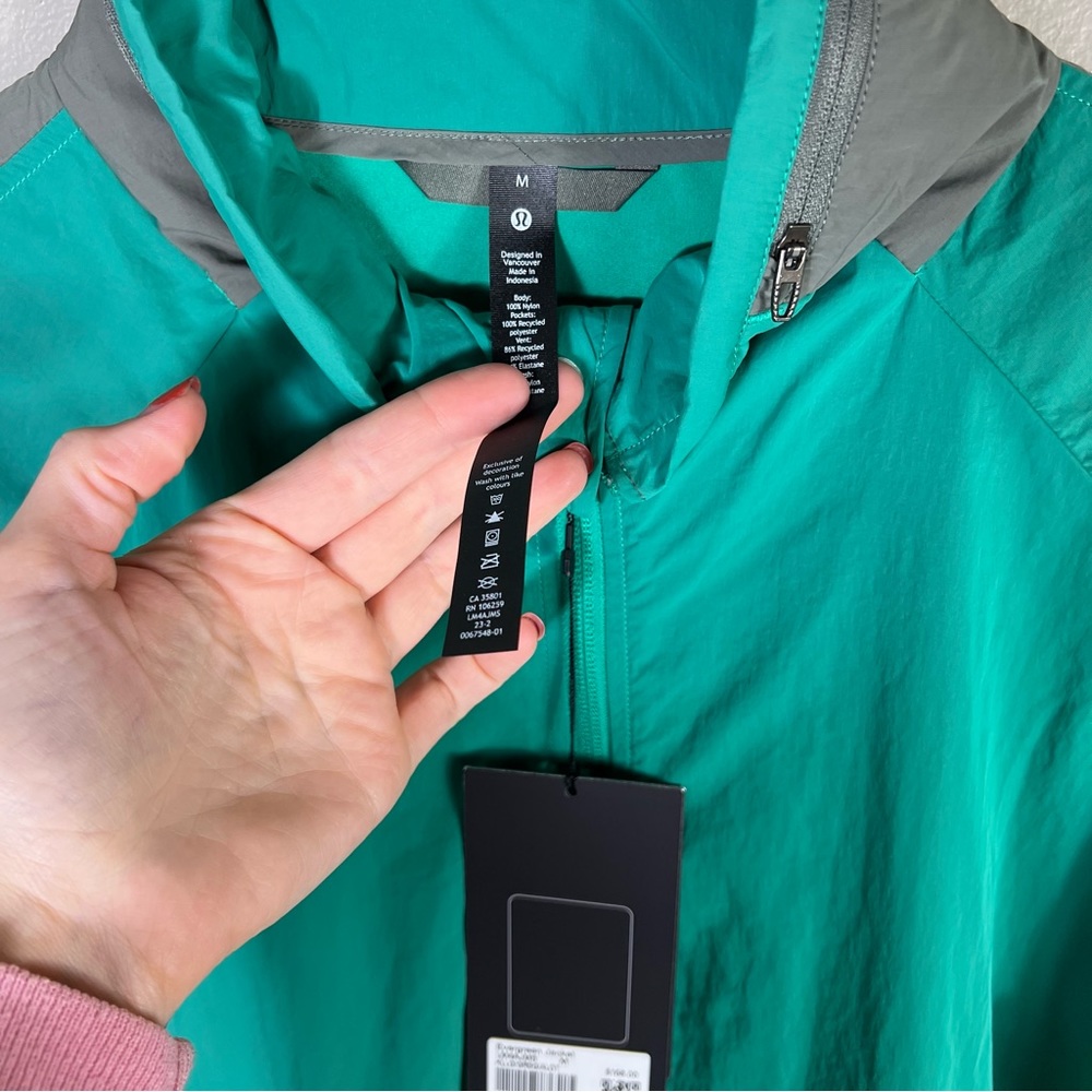 * Lululemon Evergreen Jacket Kelly Green/Grey Sage/Alouette M - Picture 4 of 5